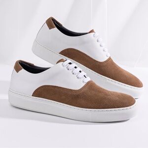 Ankari-Floruss Leather and Corduroy Skate Shoes